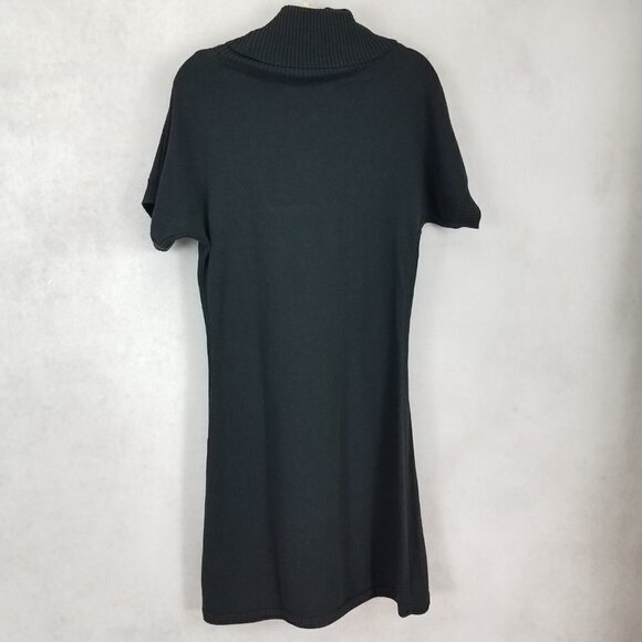 Athleta Size M Zuni Cowl Neck Short sleeve Knit Sweater Dress in Black - Picture 3 of 10